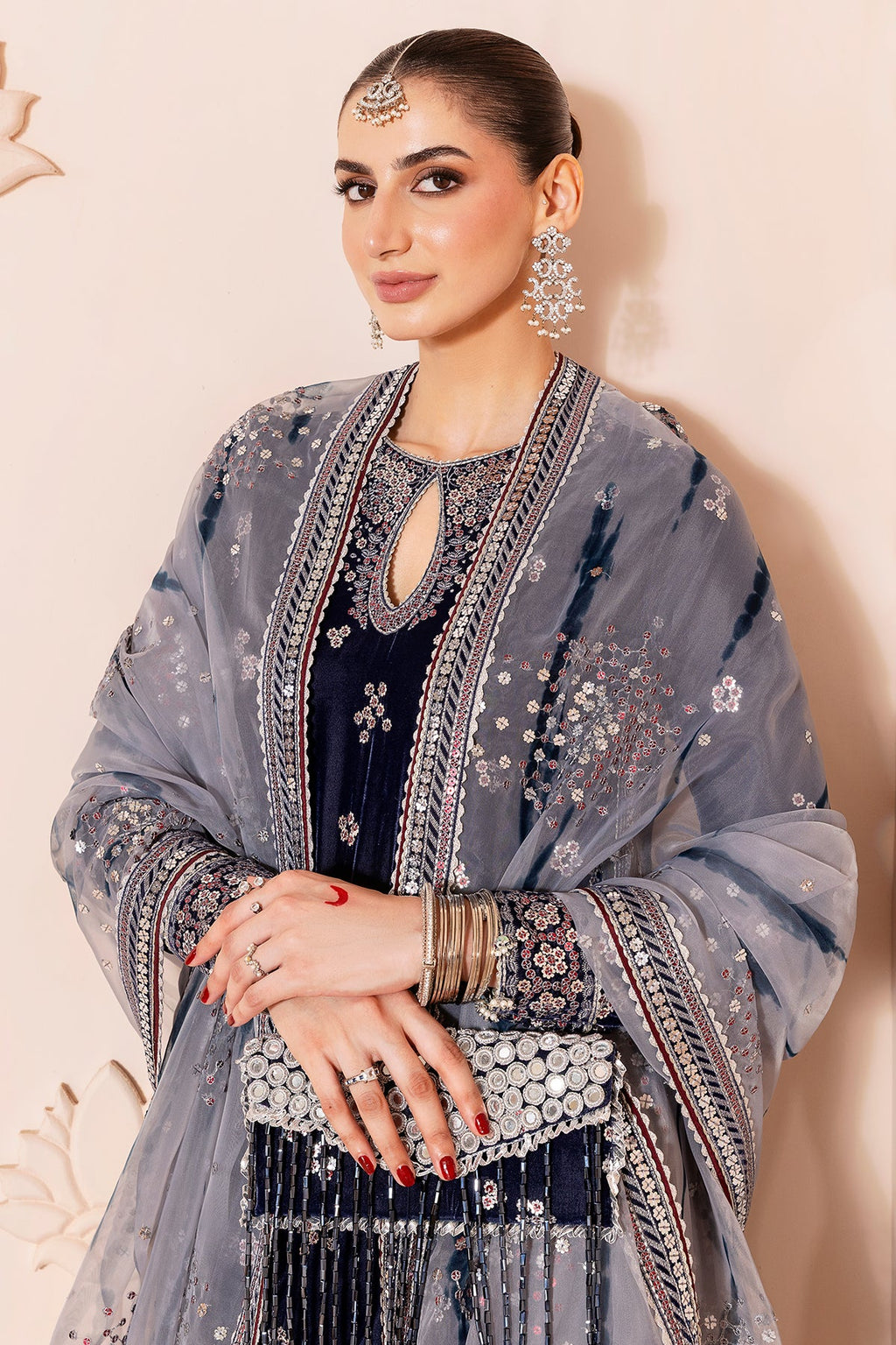 Embroidered Velvet Formal CVF D-03