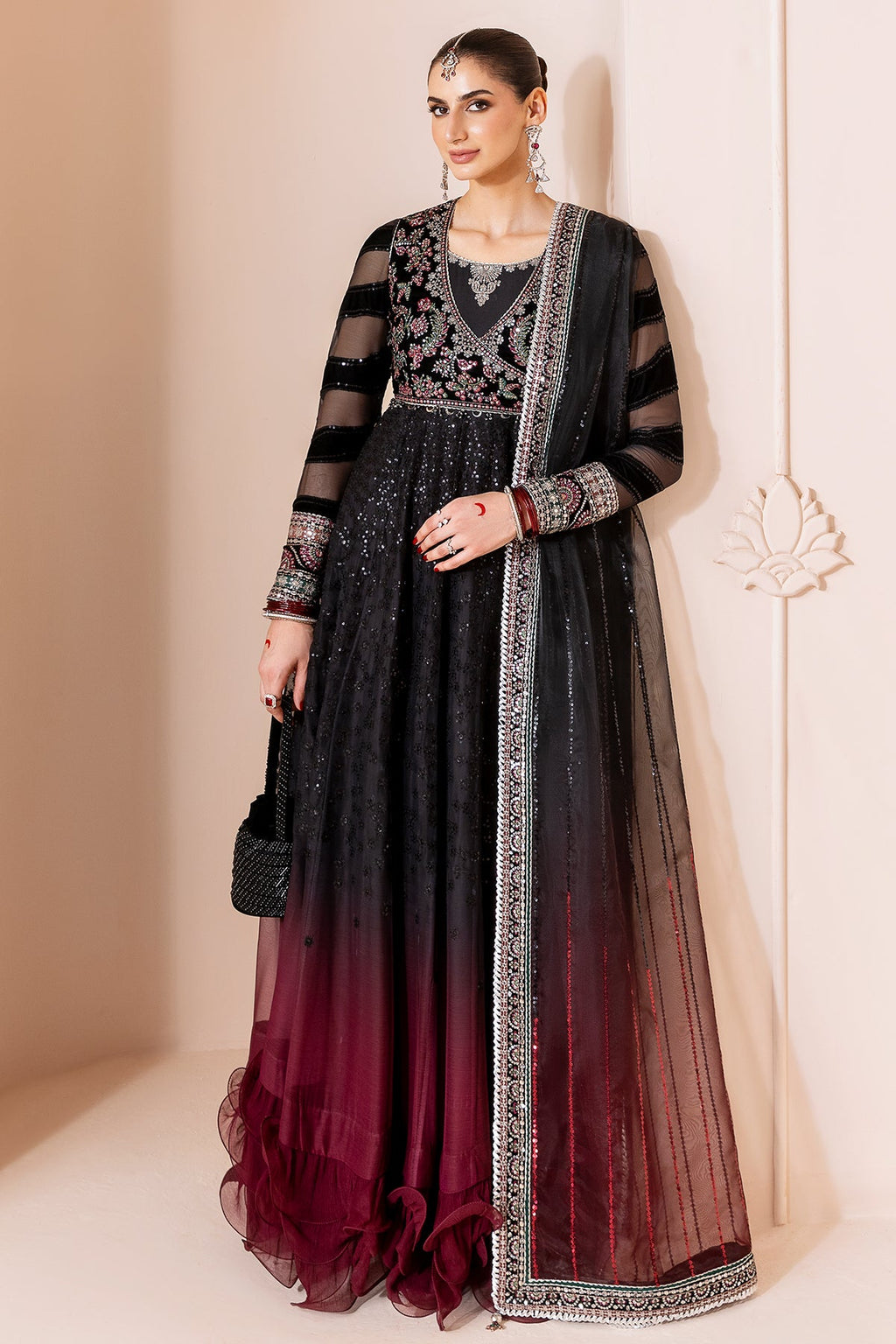 Embroidered Velvet Formal CVF D-10