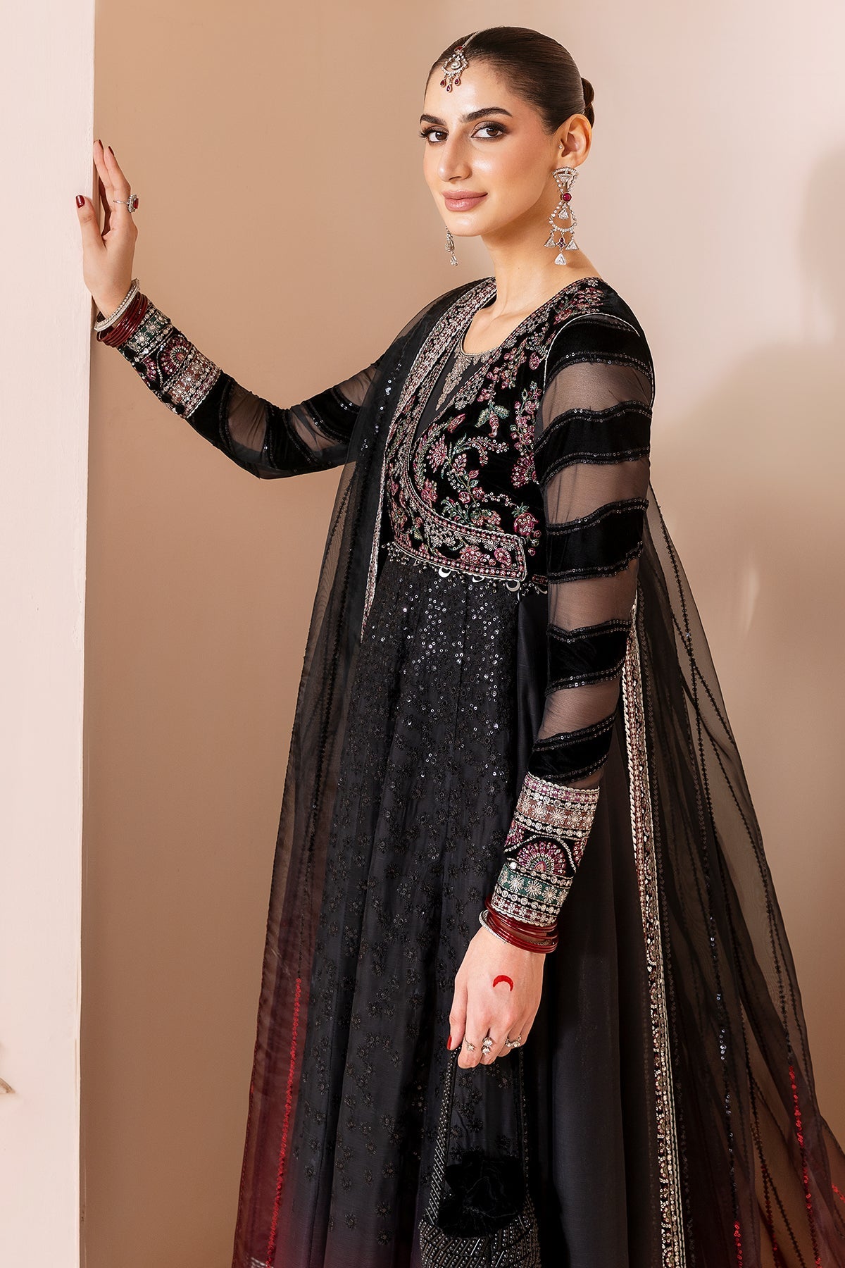 Embroidered Velvet Formal CVF D-10