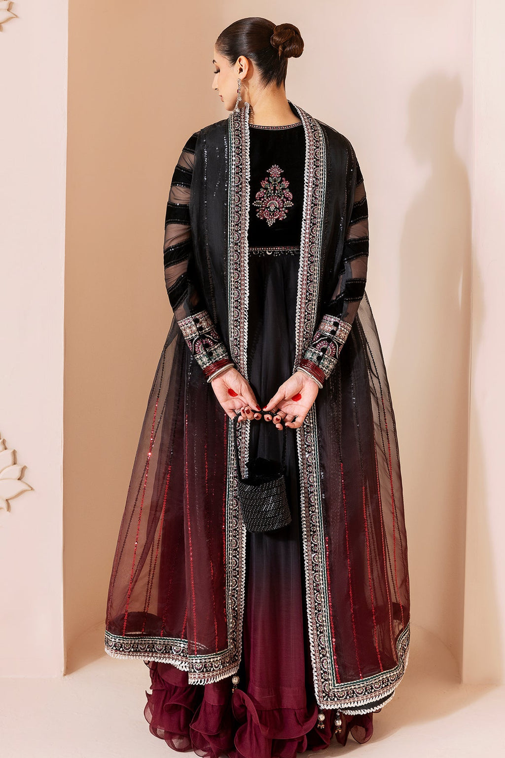 Embroidered Velvet Formal CVF D-10