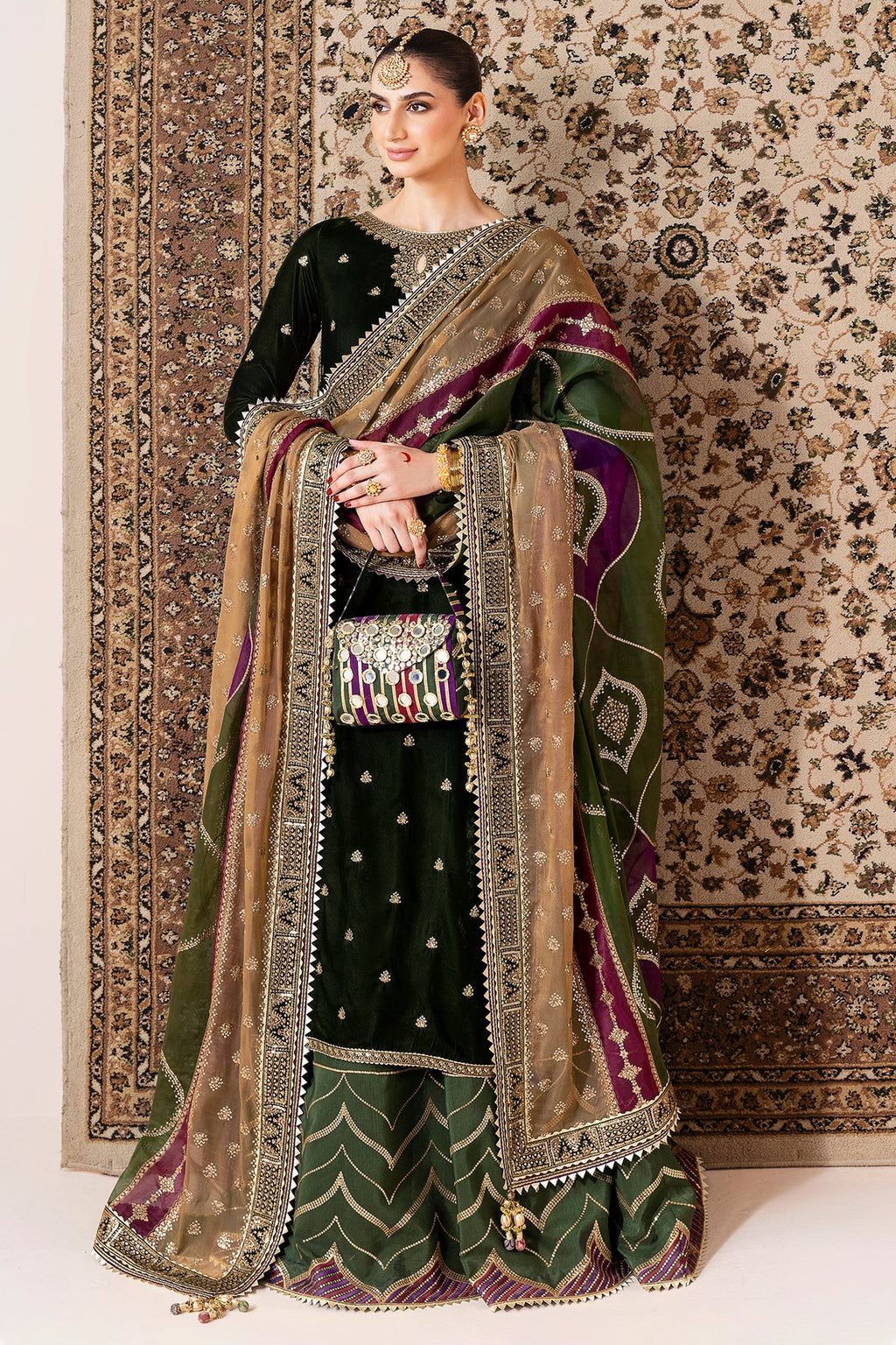 Embroidered Velvet Formal CVF D-09