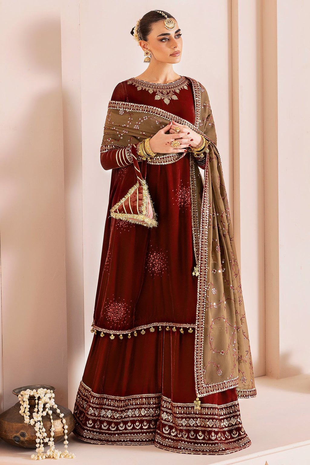 Embroidered Velvet Formal CVF D-07