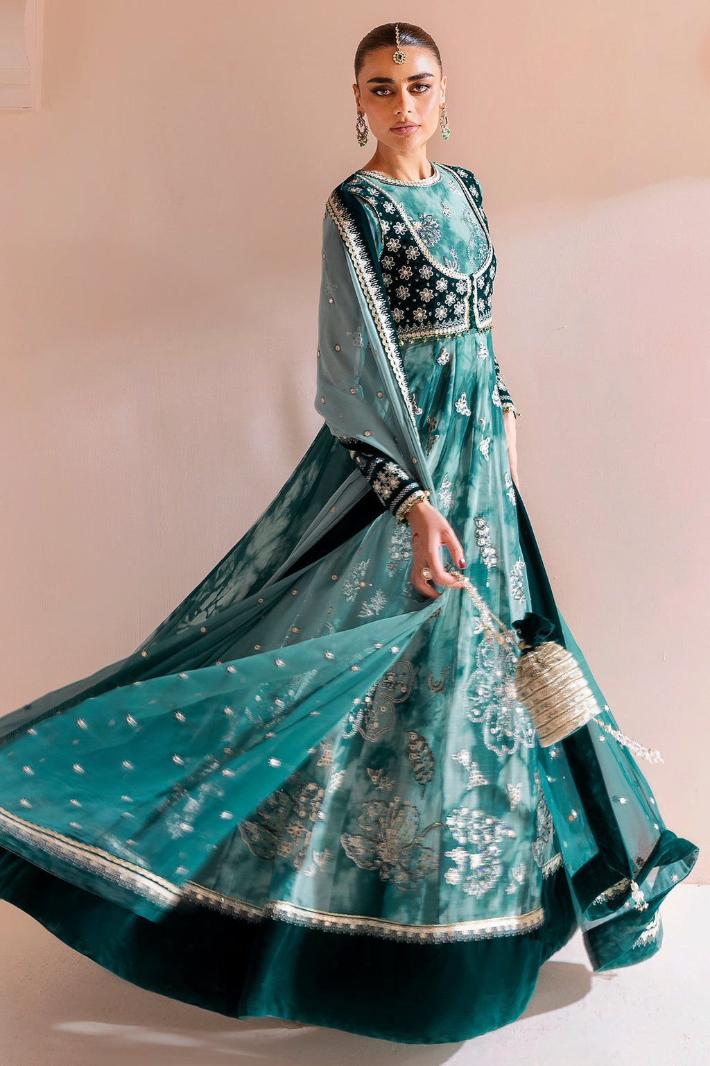 Embroidered Velvet Formal CVF D-06