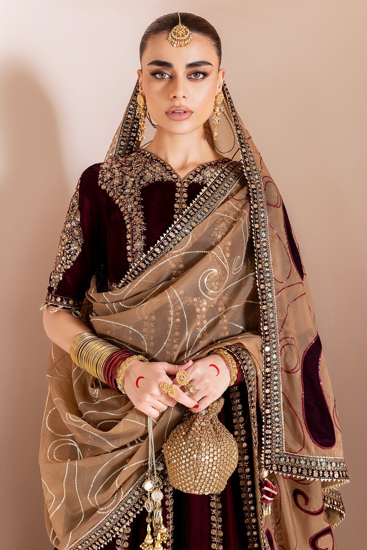 Embroidered Velvet Formal CVF D-12