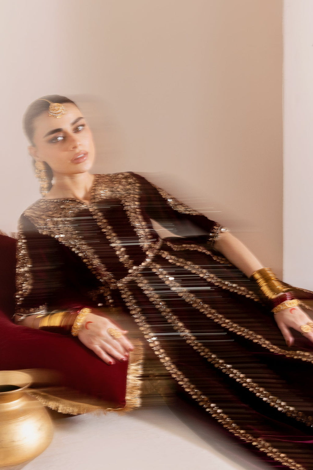 Embroidered Velvet Formal CVF D-12