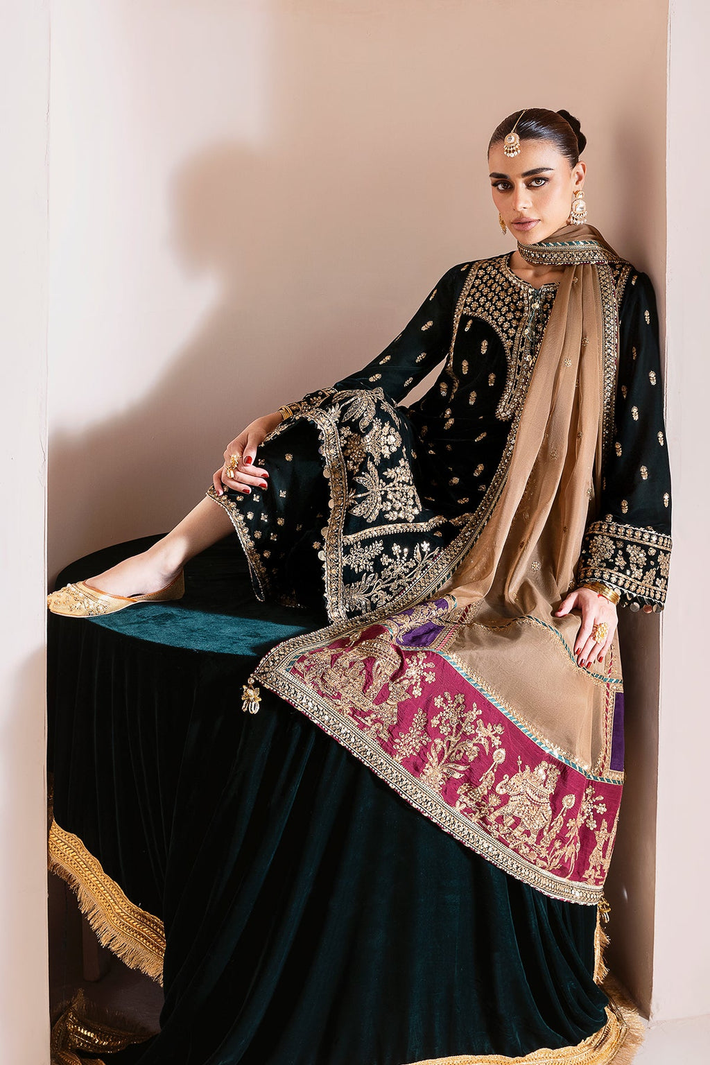 Embroidered Velvet Formal CVF D-01