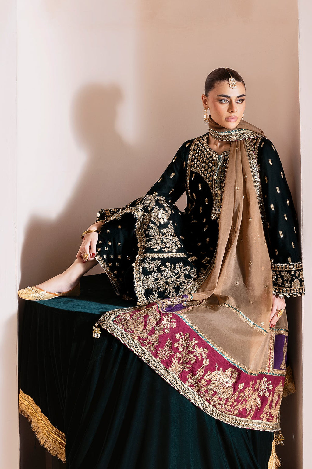 Embroidered Velvet Formal CVF D-01