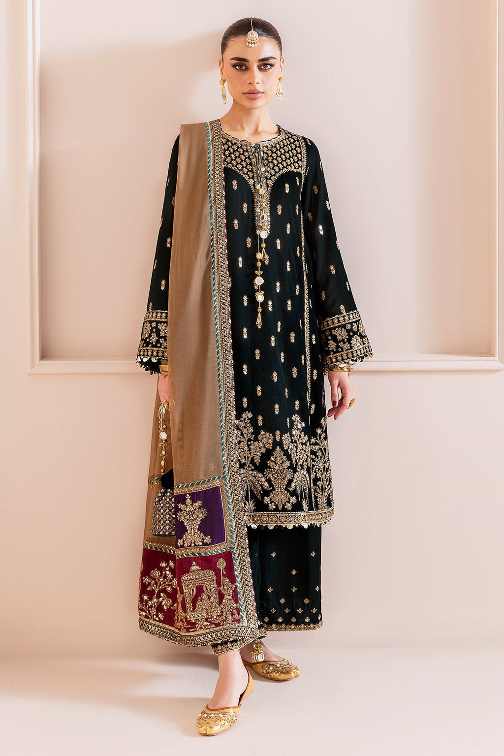 Embroidered Velvet Formal CVF D-01