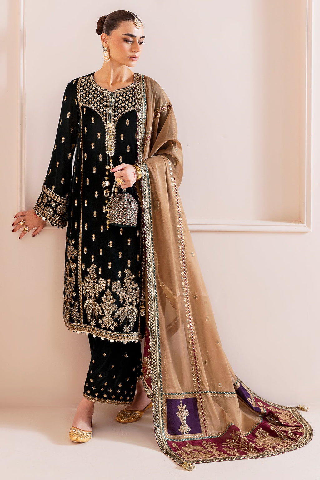 Embroidered Velvet Formal CVF D-01