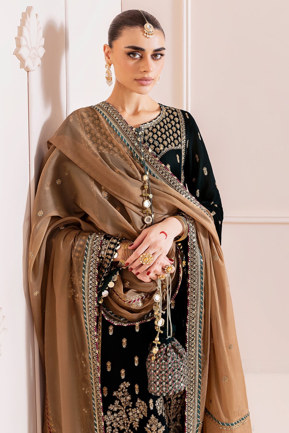 Embroidered Velvet Formal CVF D-01