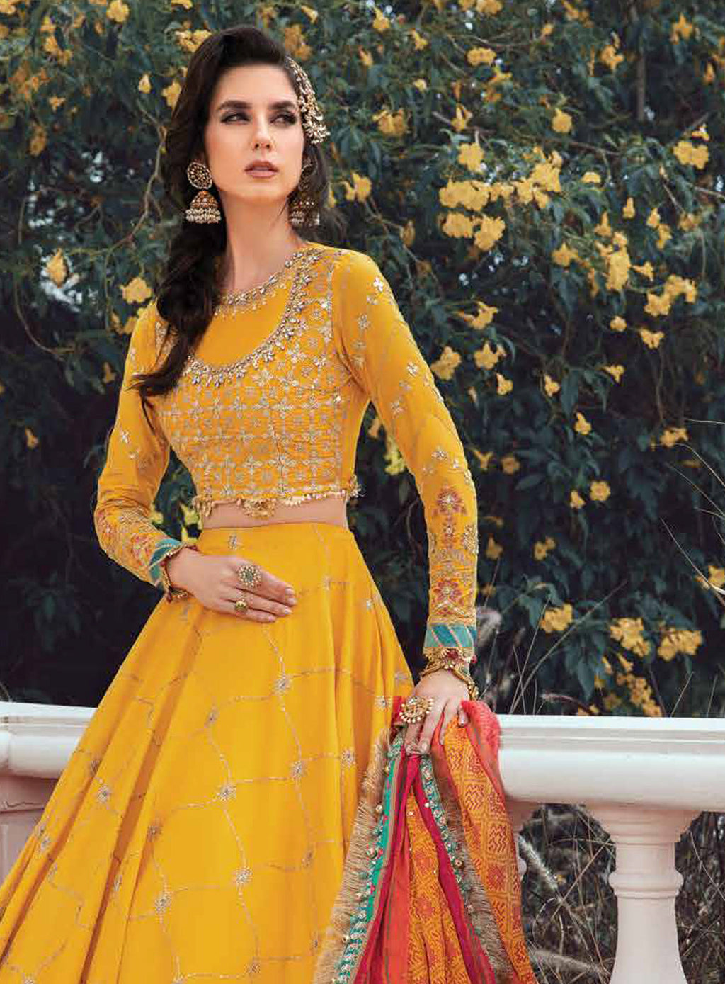 Maria B Embroidered Cotton Satin  Piece Suits - 05
